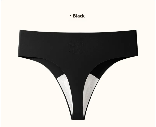 Women's Ice Silk Seamless Solid Color Anti-embarrassment Line Underwear