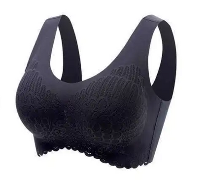 Natural Thai Latex Underwear 4.0 Angel Wings Seamless One Piece Women'S Lace Sports Bra Without Steel Ring