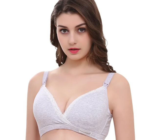 Cross-type Breastfeeding Bra, No Steel Ring, Double Buckle, Breastfeeding Underwear For Pregnant Women