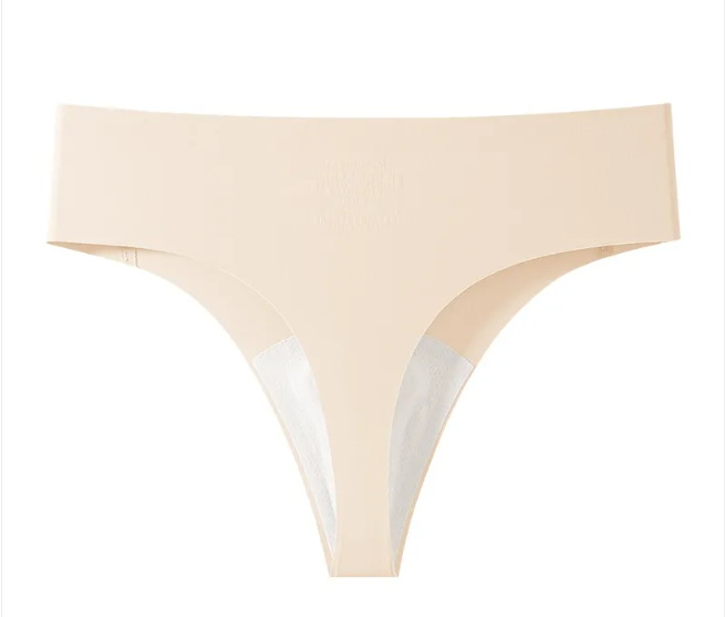 Women's Ice Silk Seamless Solid Color Anti-embarrassment Line Underwear