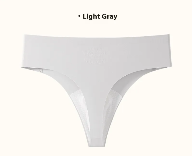 Women's Ice Silk Seamless Solid Color Anti-embarrassment Line Underwear