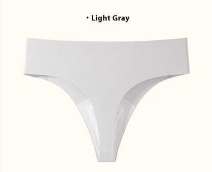 Women's Ice Silk Seamless Solid Color Anti-embarrassment Line Underwear