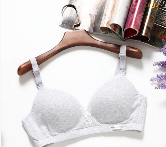 Cross-type Breastfeeding Bra, No Steel Ring, Double Buckle, Breastfeeding Underwear For Pregnant Women